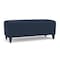 Lesro Siena Lounge Reception Loveseat Bench, Black, RF Blueberry Upholstery SN6001 - alternate 1